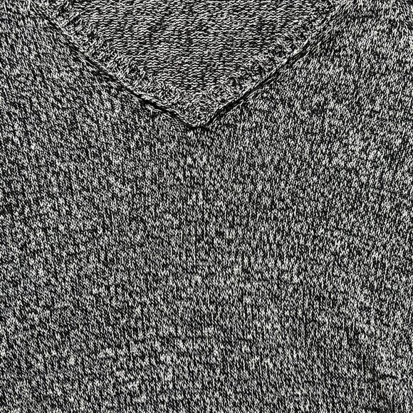 Gray Eileen Fisher V Neck Cotton Sweater, Small Womens Eileen Fisher Pullover - Picture 2 of 7